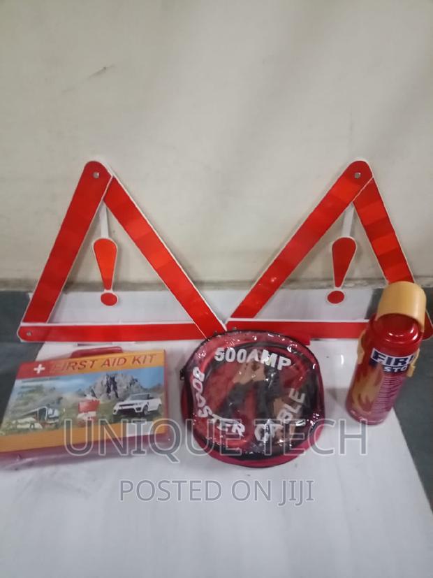 Life Saver Kit -First Aid,Jumper Cables Fire Extinguisher