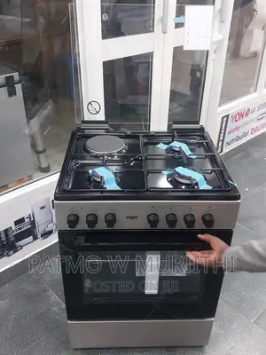 Cooker, Von Standing Cooker 3gas + 1electric - Grey Modern