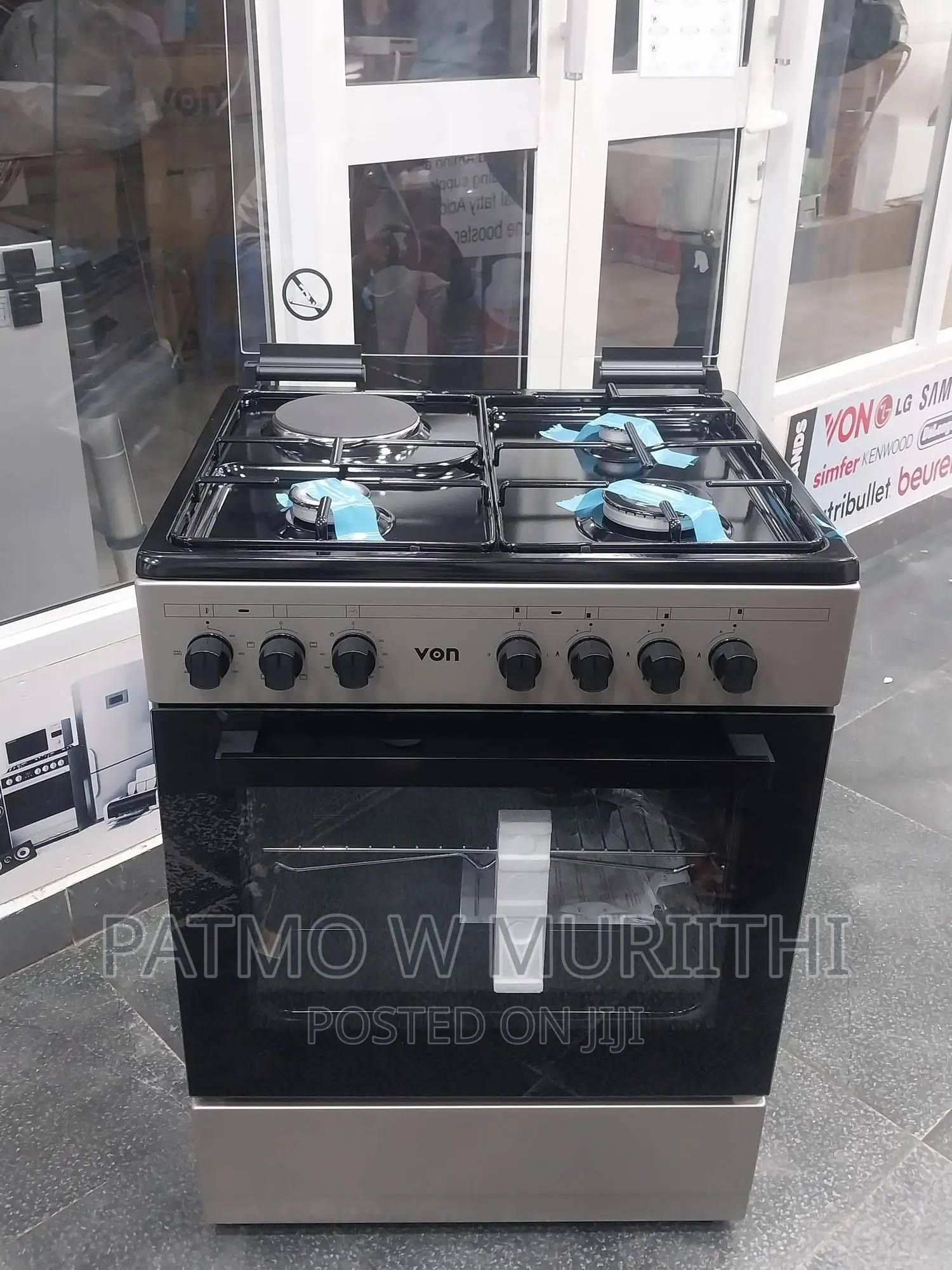 Von Standing Cooker 60*55 3gas+1electric Plate