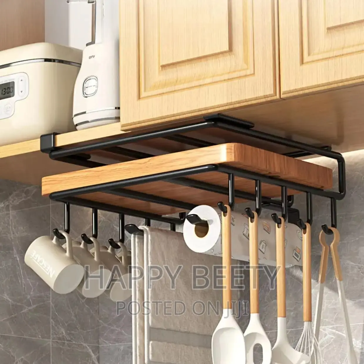 *Kitchen Cabinet Under Shelf Double-Layer Storage Rack*