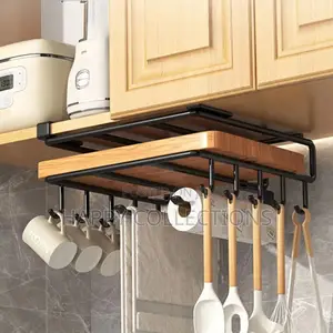 *Kitchen Cabinet Under Shelf Double-Layer Storage Rack*