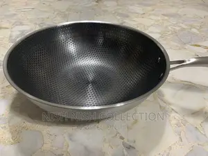 *32cm Full Stainless Steel Honey Comb Wok Pan
