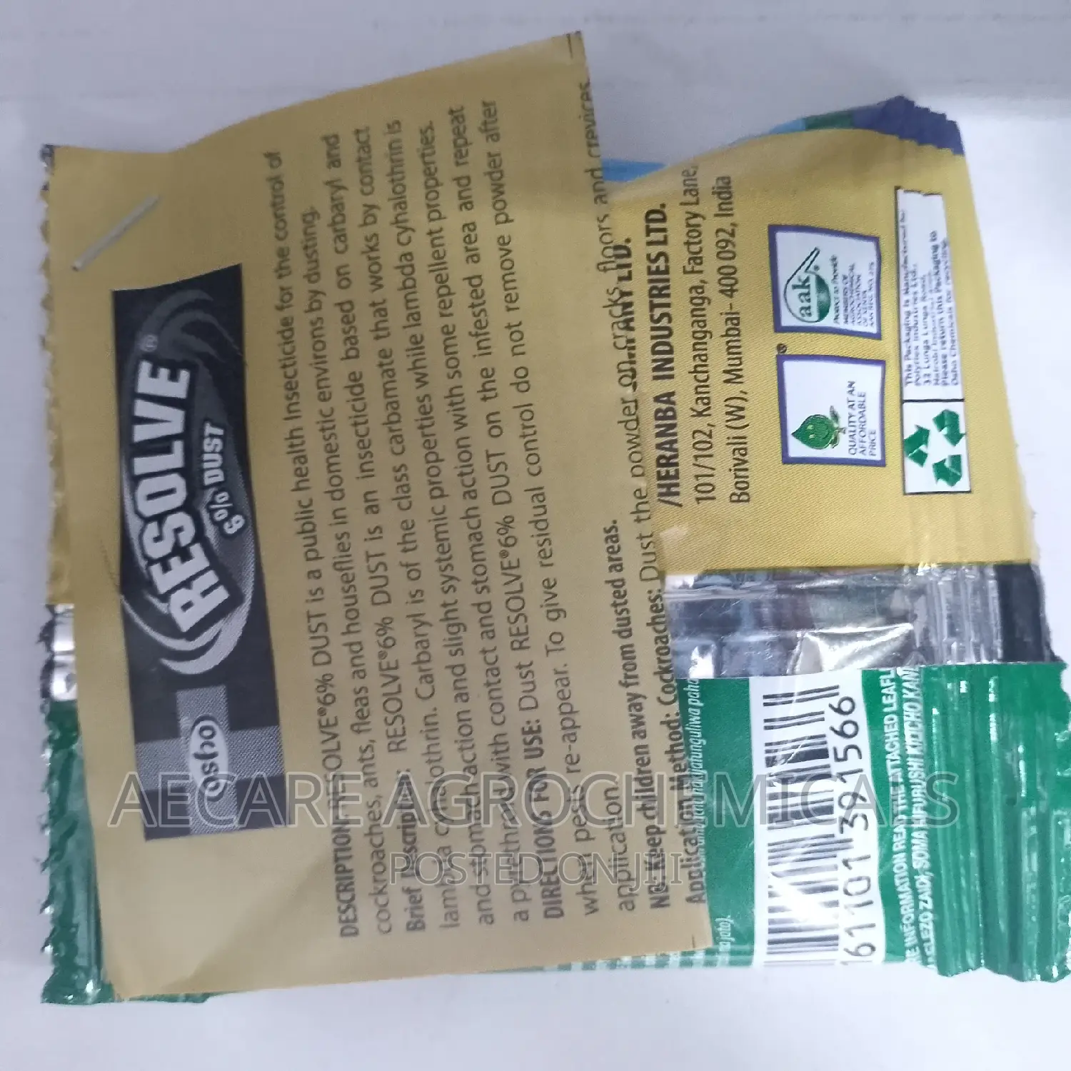 Resolve 6% Dust Public Health Insecticide 10grams