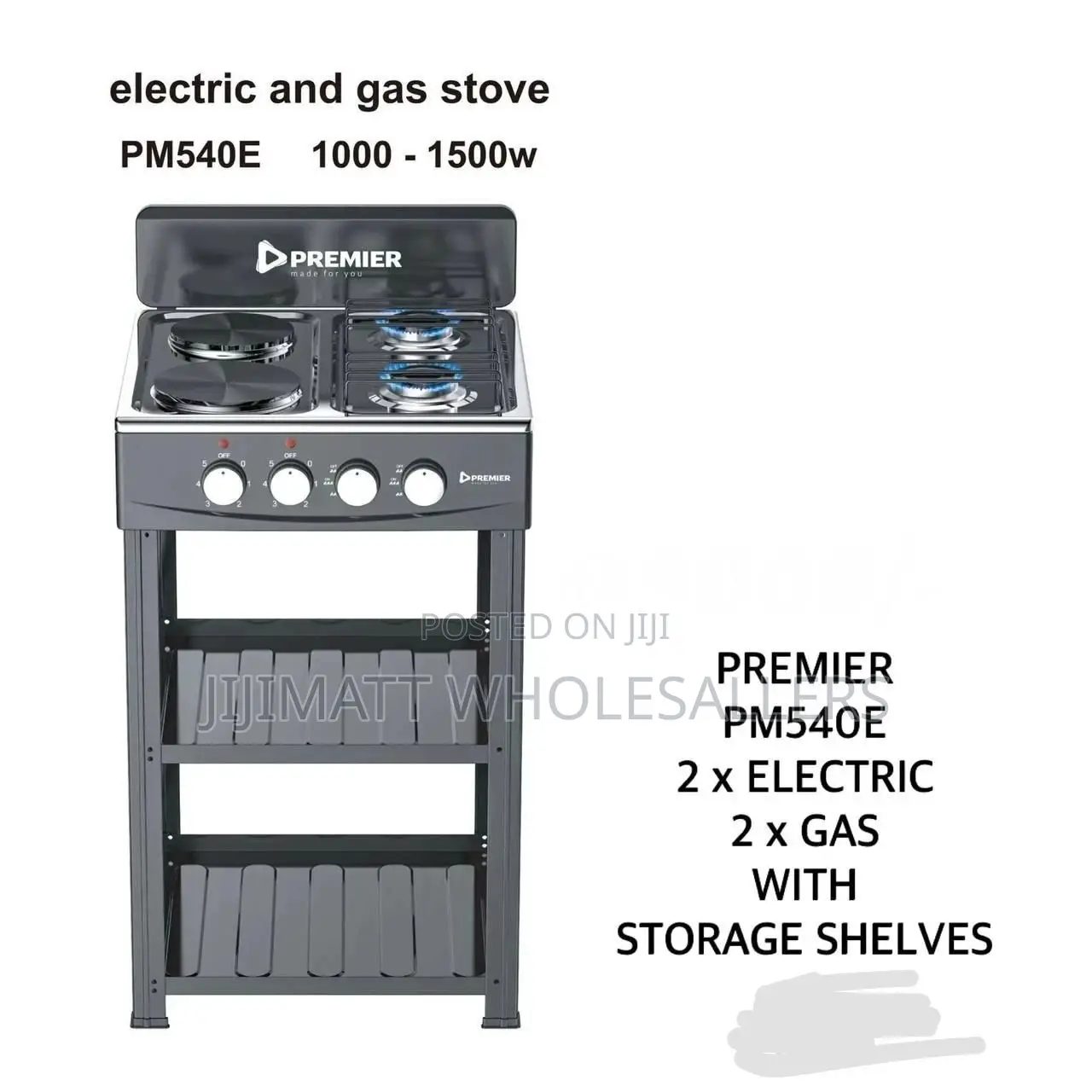 3 Plus 1 Premier Standing Cooker With Storage Shelves