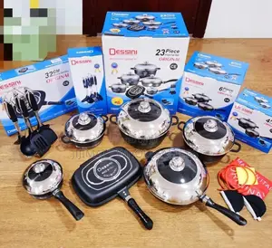 *_23pc Black Dessini Cookware*_