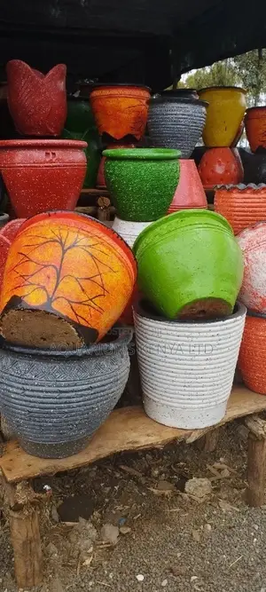 Sunset, Sunrise Flower Pots,Pots Drawn Sunset