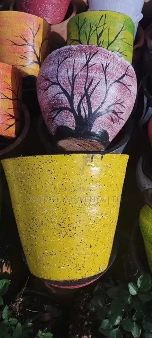 Stylish With Unique Hand Drawn Clay Flower Pots,Flower Pots