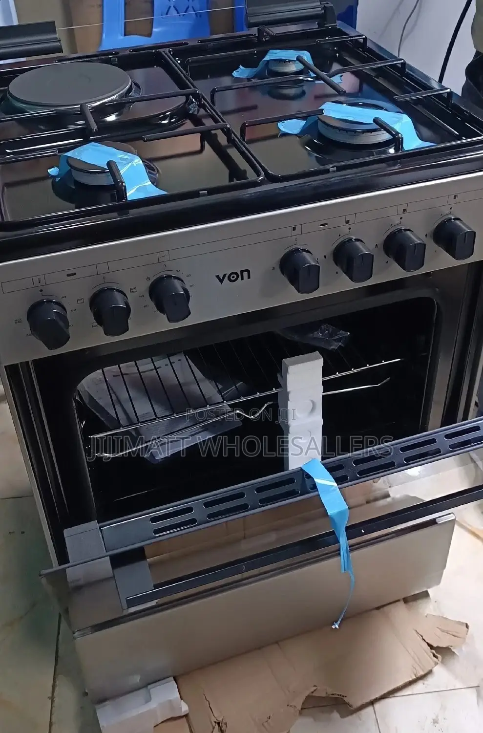 Von 3G+1E Free Standing Cooker With Electric Oven 60by60
