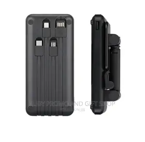 Powerbank Phone Stand With Inbuilt Cables