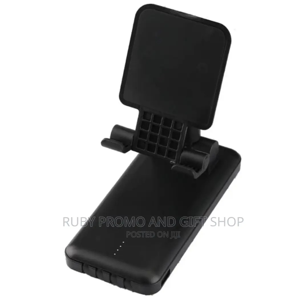 Powerbank Phone Stand With Inbuilt Cables