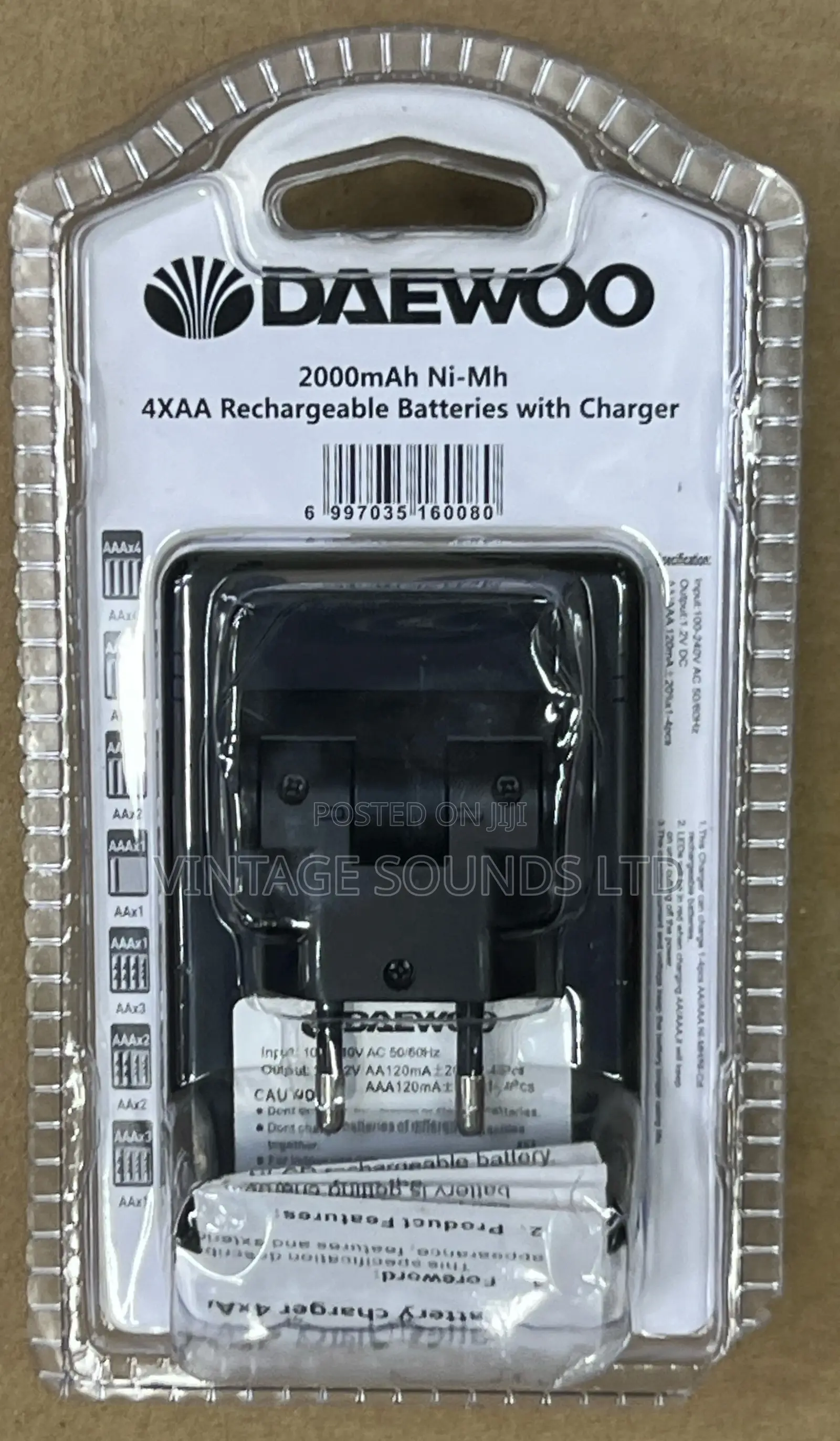 Daewoo Rechargeable Battery AA With Charger