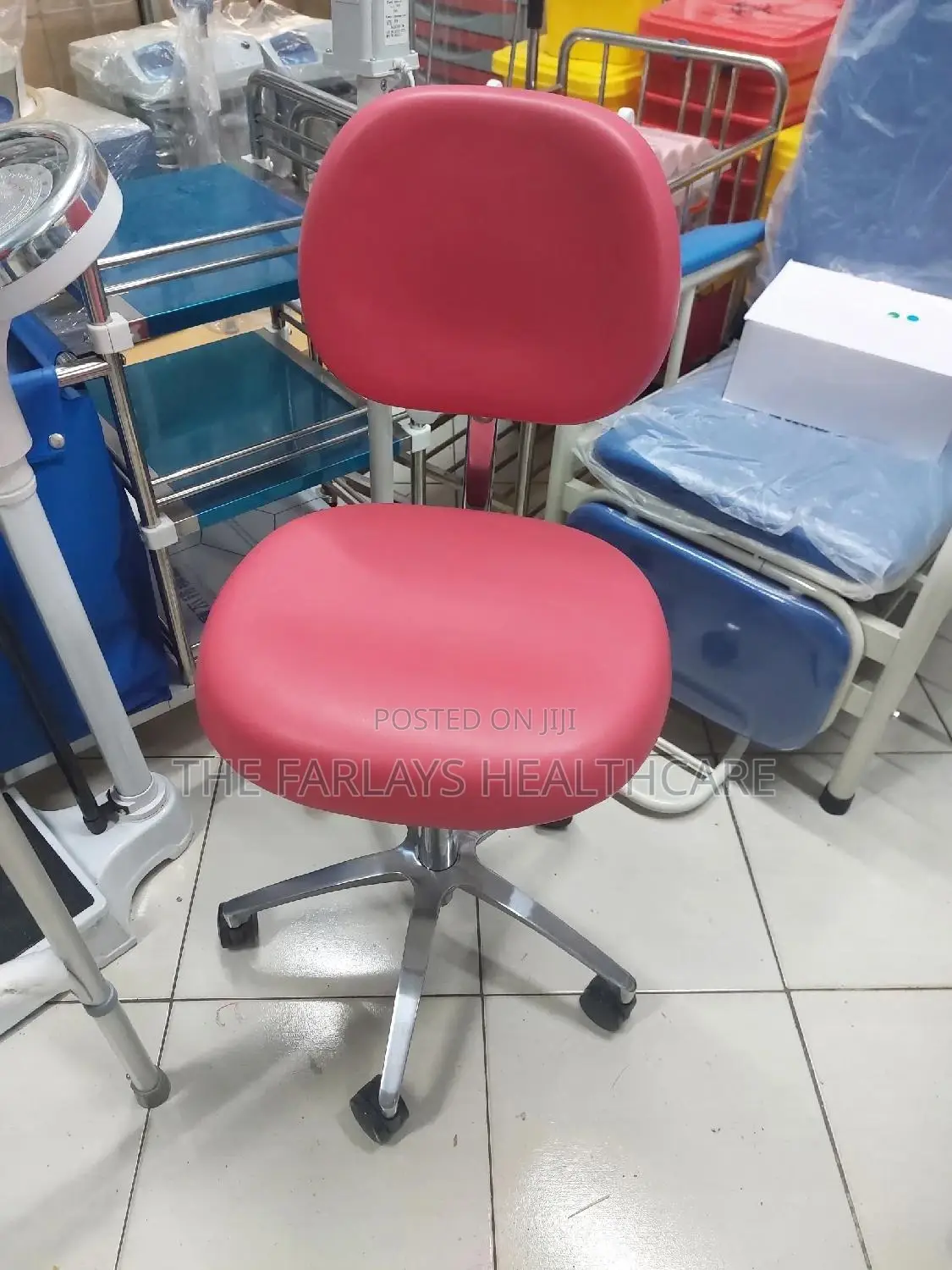 Doctors Stool With Backrest.