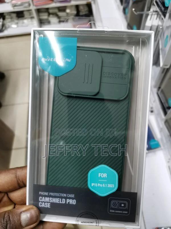 iPhone 15 Pro NILLKIN Camshield Pro PC Phone Case - Green - thumbnail 2