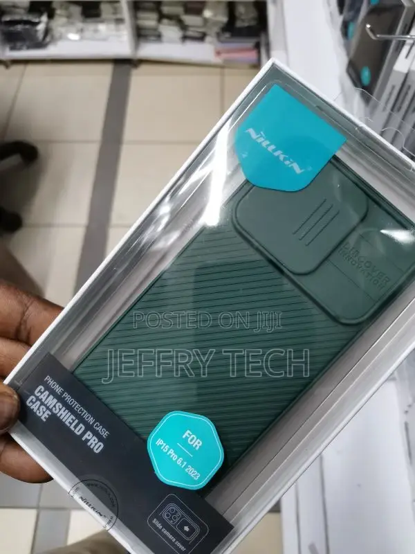 iPhone 15 Pro NILLKIN Camshield Pro PC Phone Case - Green