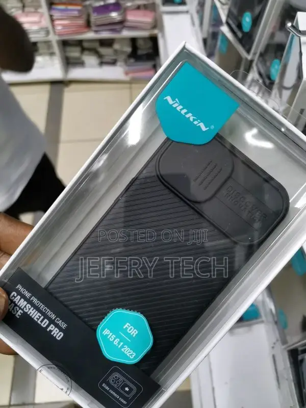 iPhone 15 NILLKIN Camshield Pro PC Phone Case - Black