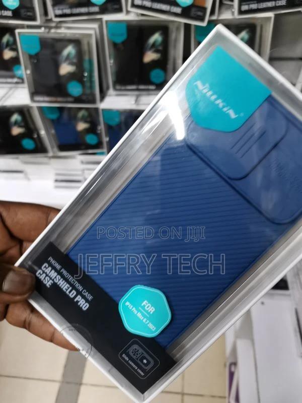 iPhone 15 Pro Max NILLKIN Camshield Pro PC Phone Case - Blue - thumbnail 3