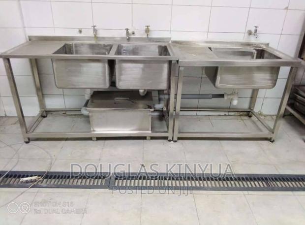 Modern Commercial Sink Double and Single Bowl.