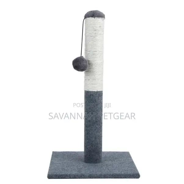 Simple Jute Cat Scratching Post With Hanging Toy 0.67m