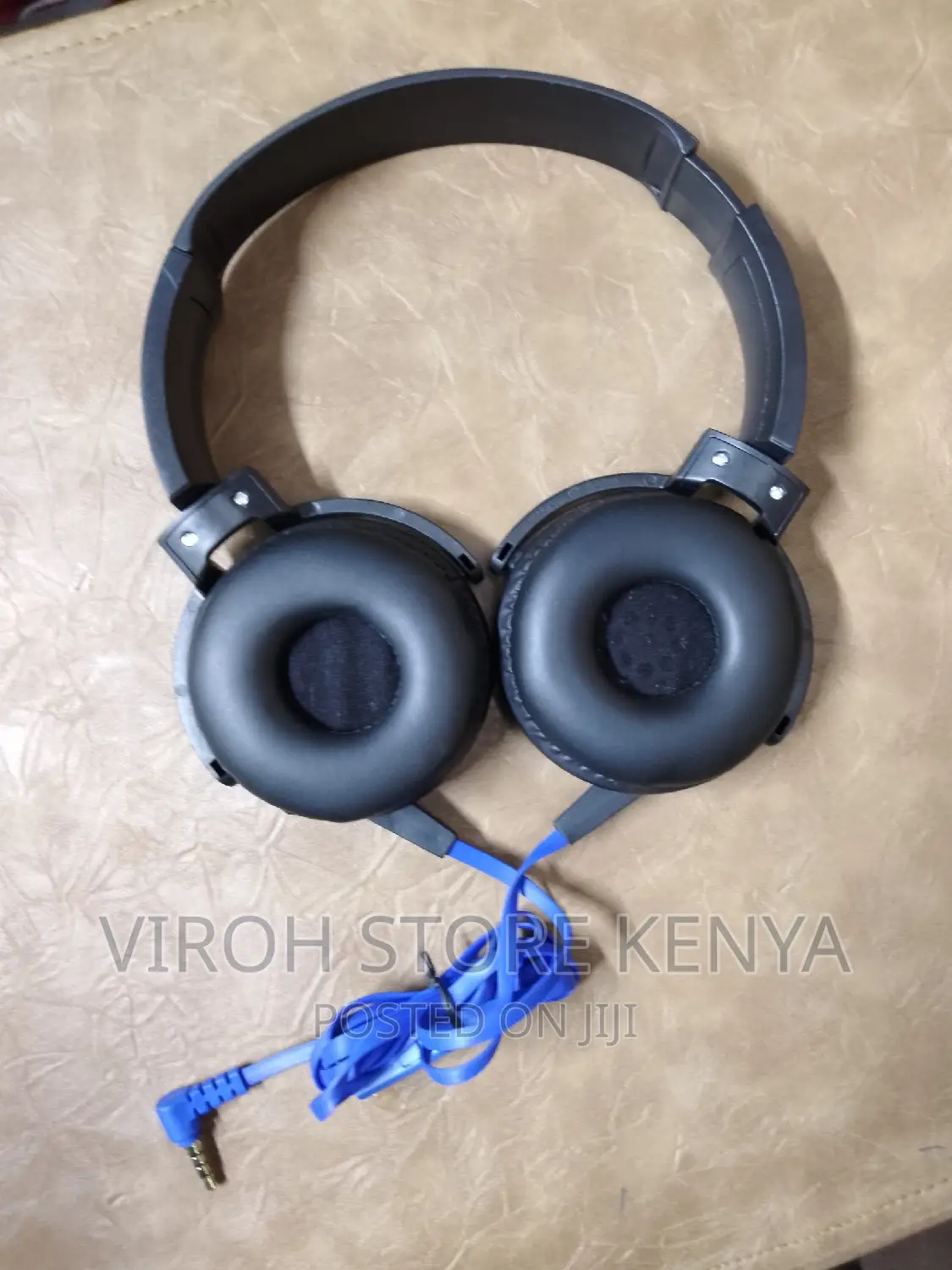 Blue Wired Headphones Super Bass
