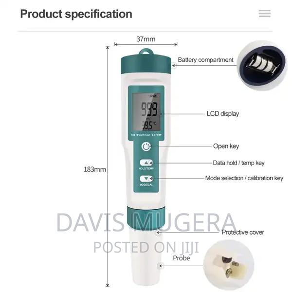 Digital 7 in 1 PH TDS EC Salinity S.G ORP Temperature Water - thumbnail 6