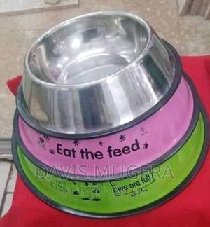 High Quality Stainless Steel Dog Feeding Bowl - Large Size - thumbnail 2