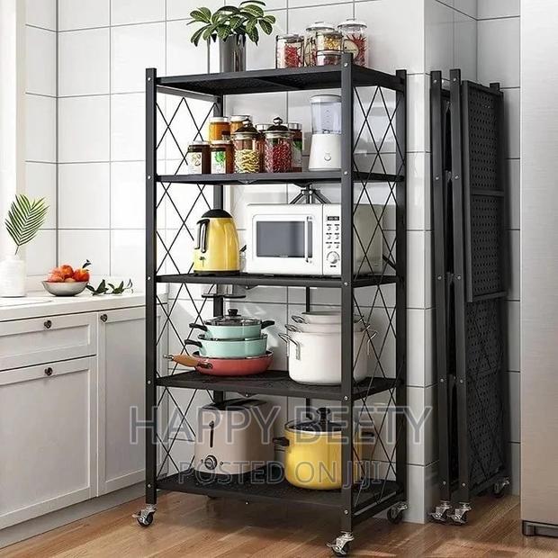 Foldable Movable Metallic Storage Rack - main view