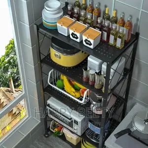 Foldable Movable Metallic Storage Rack