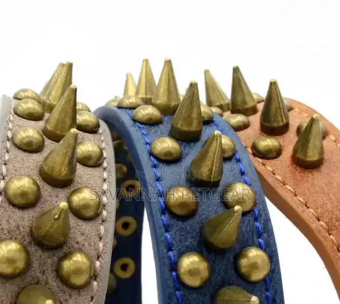 PU Leather Spiked Studded Dog Collar for Pitbull Labrador