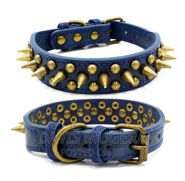 PU Leather Spiked Studded Dog Collar for Pitbull Labrador - thumbnail 5