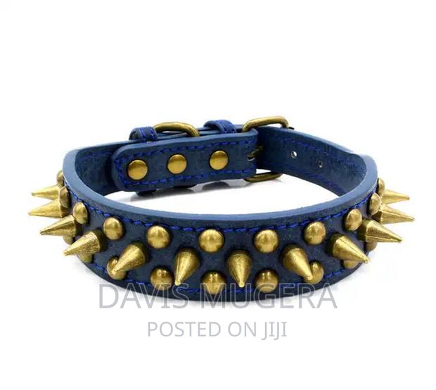PU Leather Spiked Studded Dog Collar for Pitbull Labrador - thumbnail 8