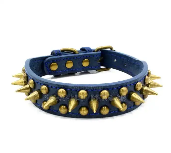 PU Leather Spiked Studded Dog Collar for Pitbull Labrador