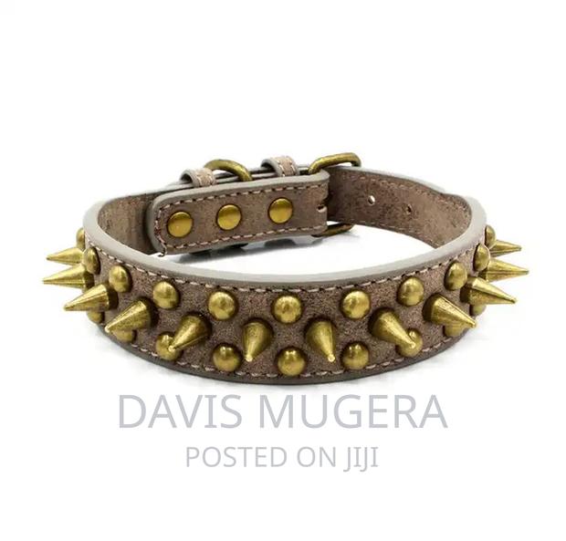 PU Leather Spiked Studded Dog Collar for Pitbull Labrador - thumbnail 10
