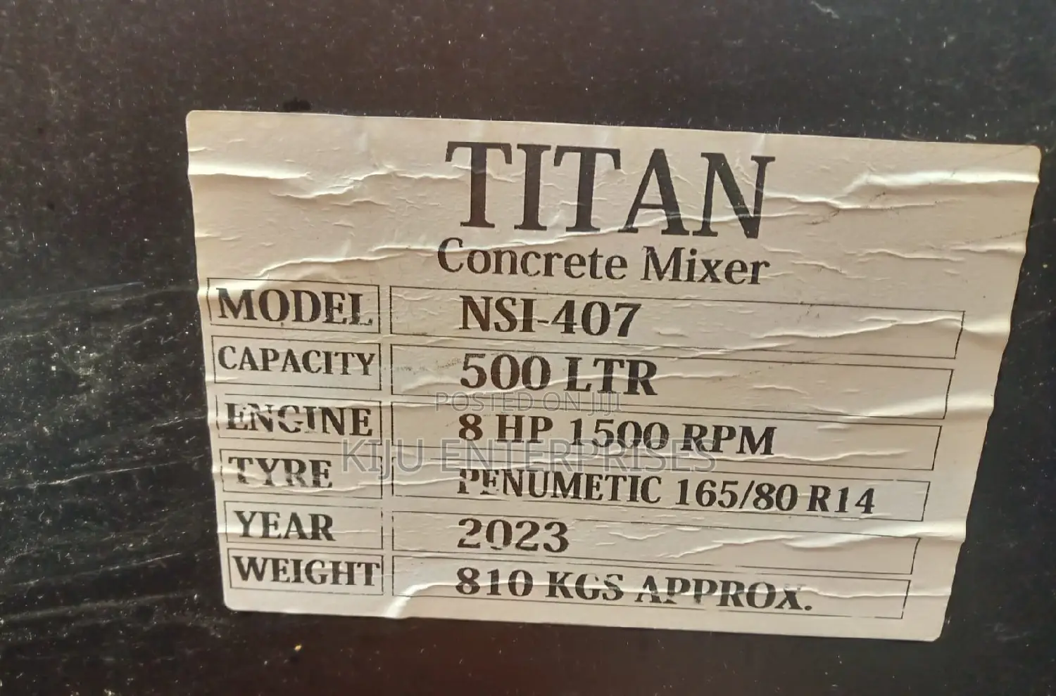 Titan -Concrete Mixer 500litres