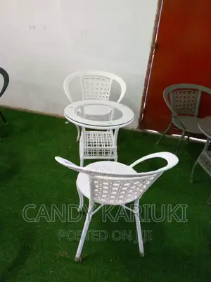 White 2 Seater Outdoor Set