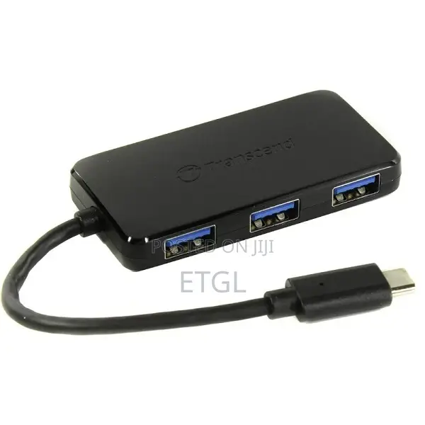 Transcend 4-Port HUB USB 3.1 Gen 1 Type C, Black - TS-HUB2C