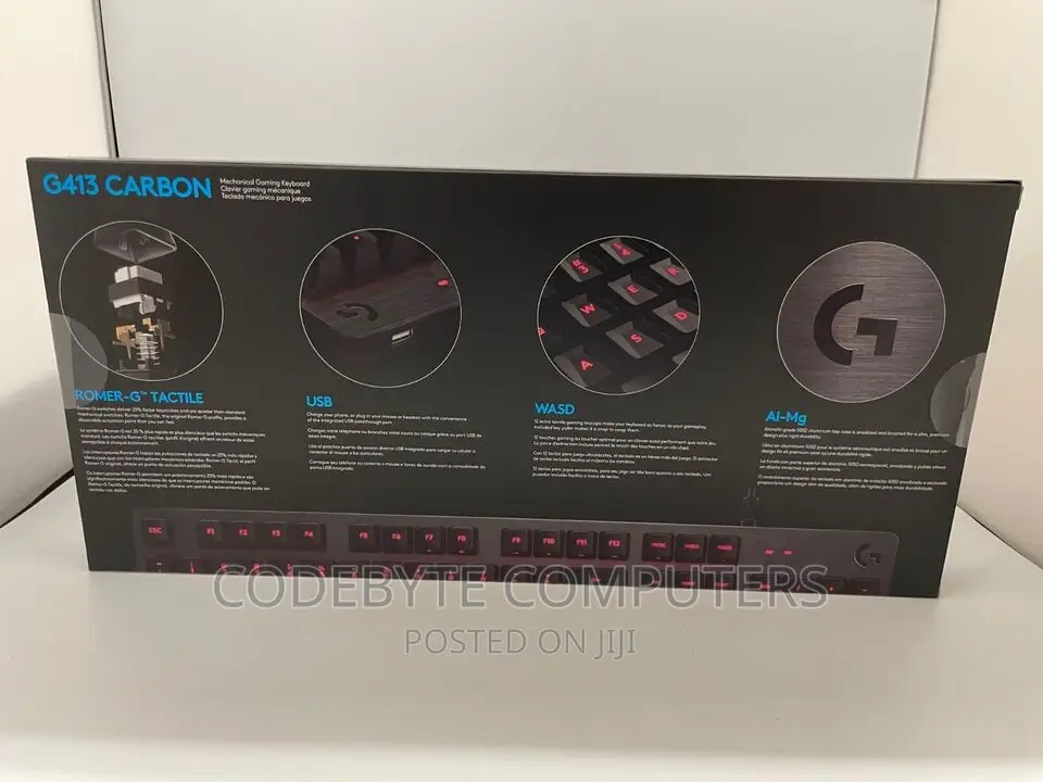 Logitech G413 Mechanical Gaming Keyboard - CARBON