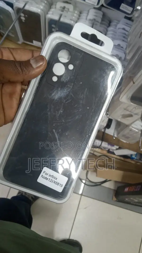Cover for Infinix Note 12i, Black Flexible Silicone Slim Fit
