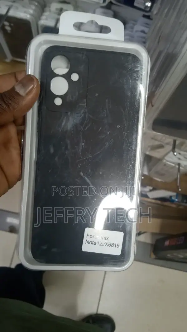 Cover for Infinix Note 12i, Black Flexible Silicone Slim Fit