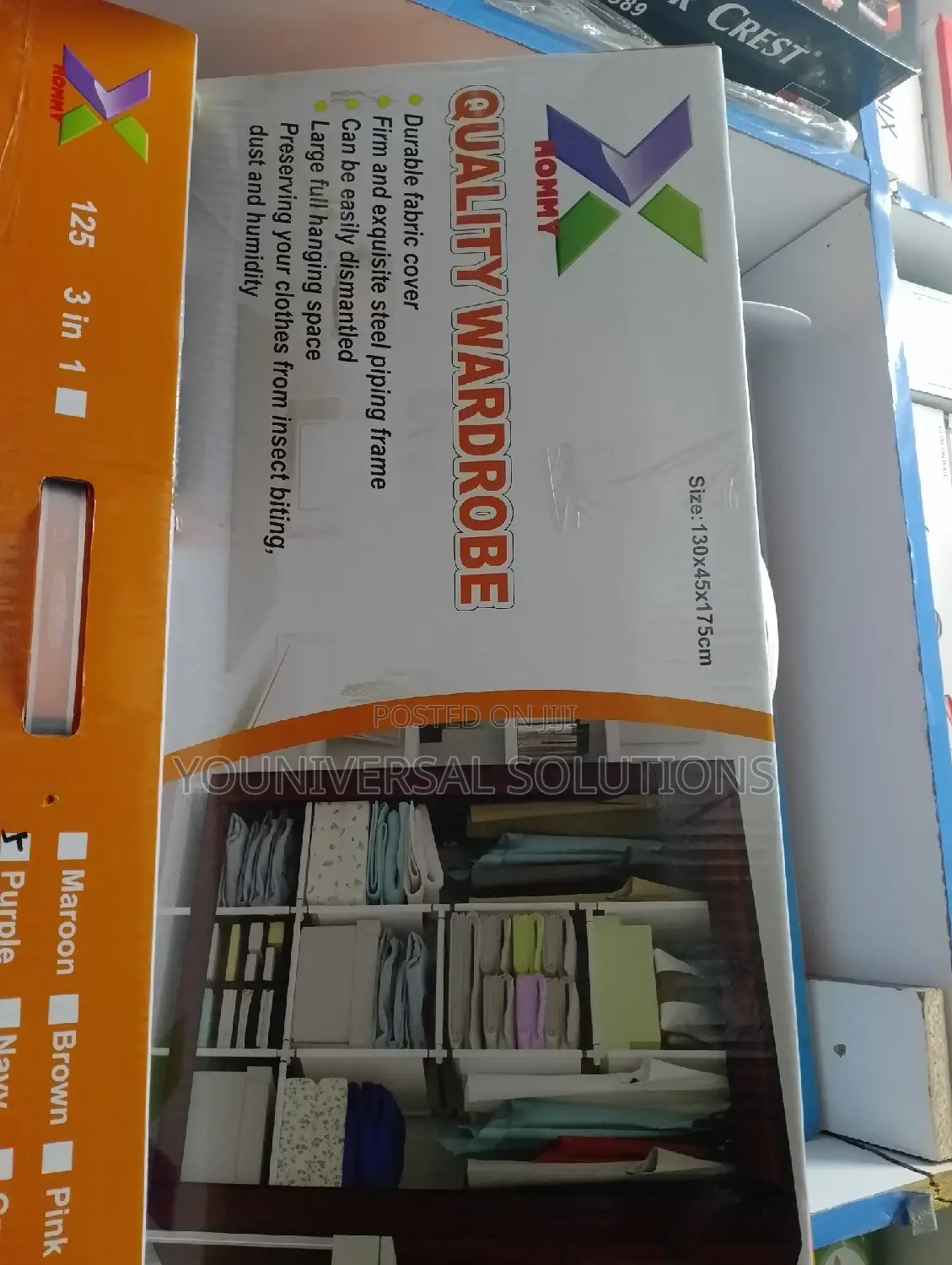 3column Metalic Wadrobe