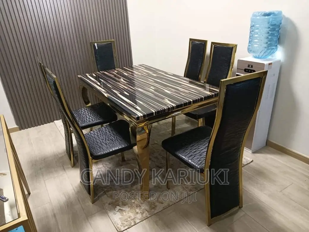 Pure Marble 6 Seater Dining Table Set