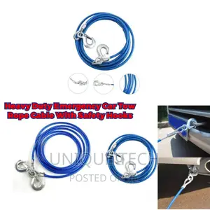 Heavy Duty Emergency Car Tow Rope Cable With Safety Hooks