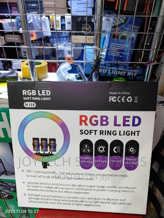 RGB Led Soft Ringlight 18 Inches With2.1 Meter Tripod Stand