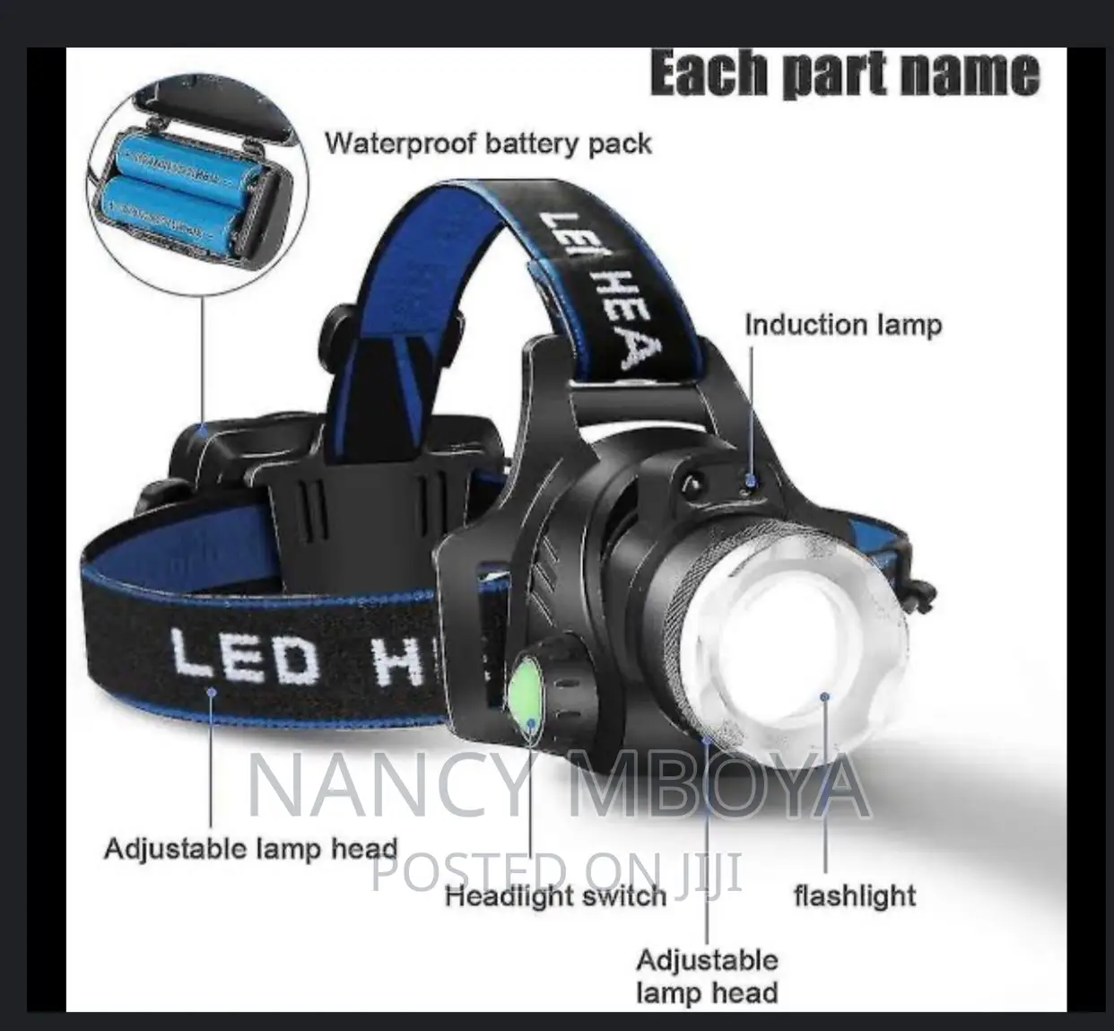 Headlamps Rechargeable With Battery