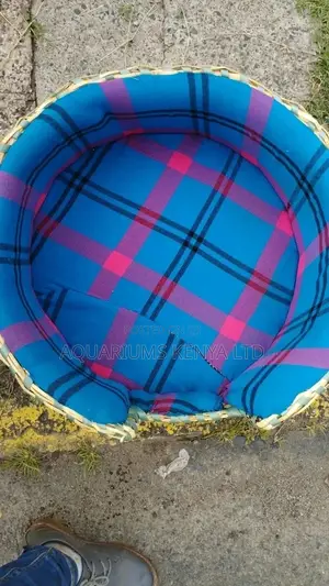 Red Blue Masai Material ,Pet Bed