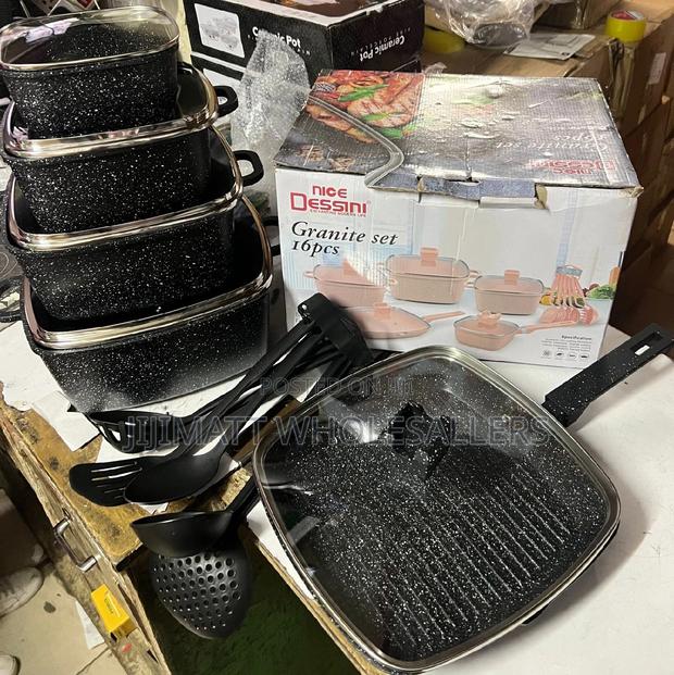 16 Pc Granite Cook Ware Set Original Made in Germany Black
