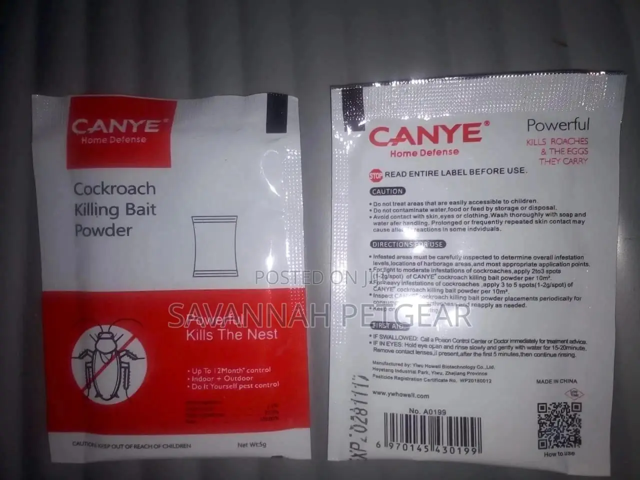 Canye Powder Cockroach Killing Bait 5 Grams