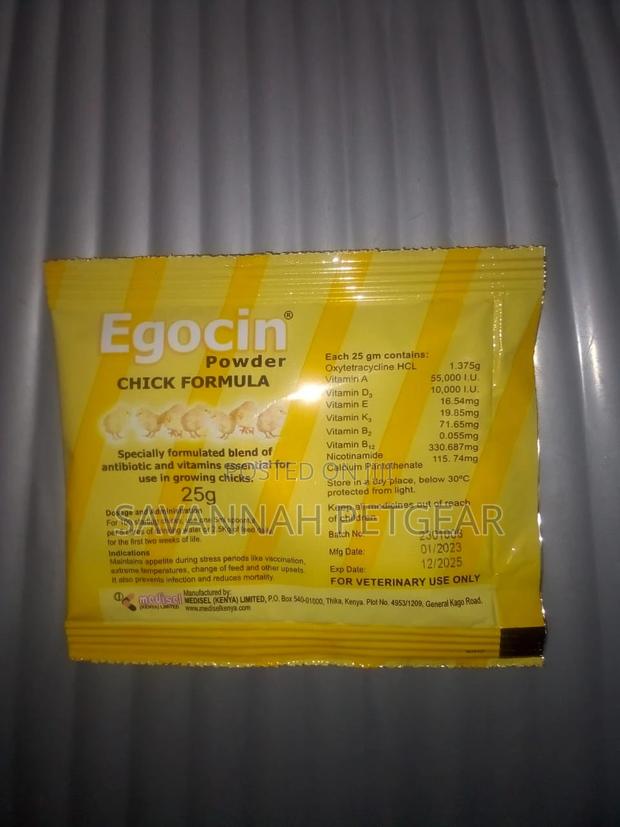 Egocin Powder Chick Formula for Poultry 25 Grams - thumbnail 5