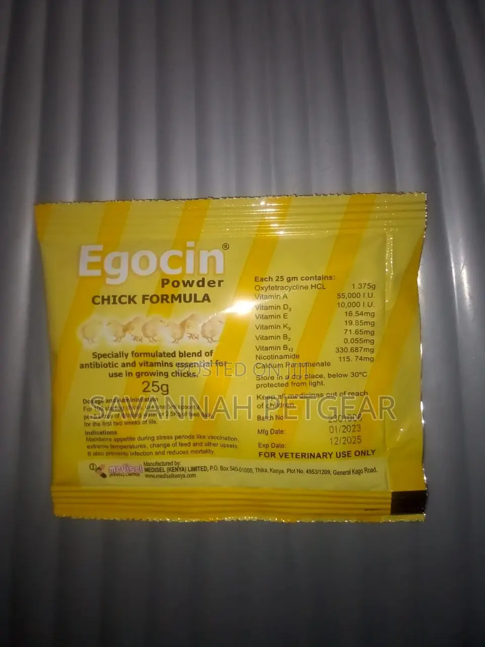Egocin Powder Chick Formula for Poultry 25 Grams