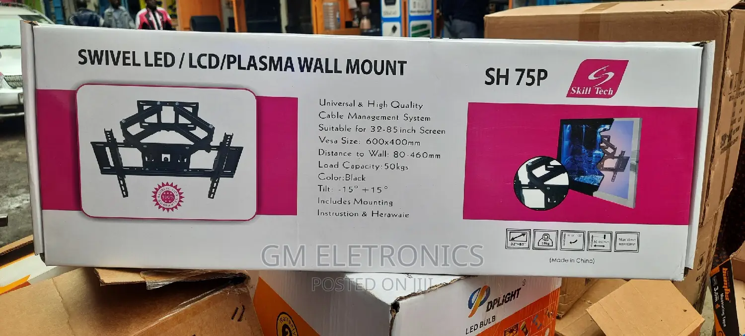 Full Motion Double Arms Swivel Wall Bracket[32 to 85 Inches]