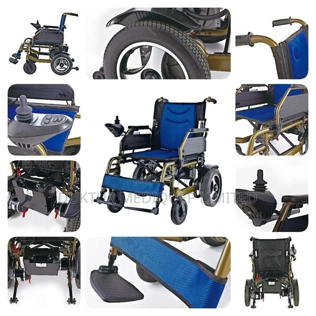 Compact Folding Electric Wheelchair (Blue) - thumbnail 5